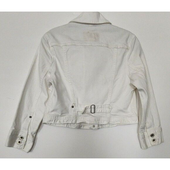Levi's Girls - L - Trucker White Distressed Denim Jacket - Picture 5 of 9